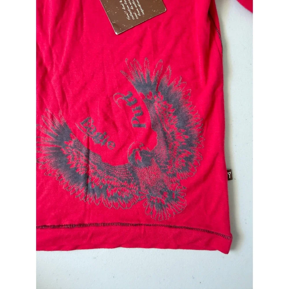 NWT Fore Axel & Hudson Boys Red Bamboo Long Sleeve Eagle Polo Shirt Top 5 New‎